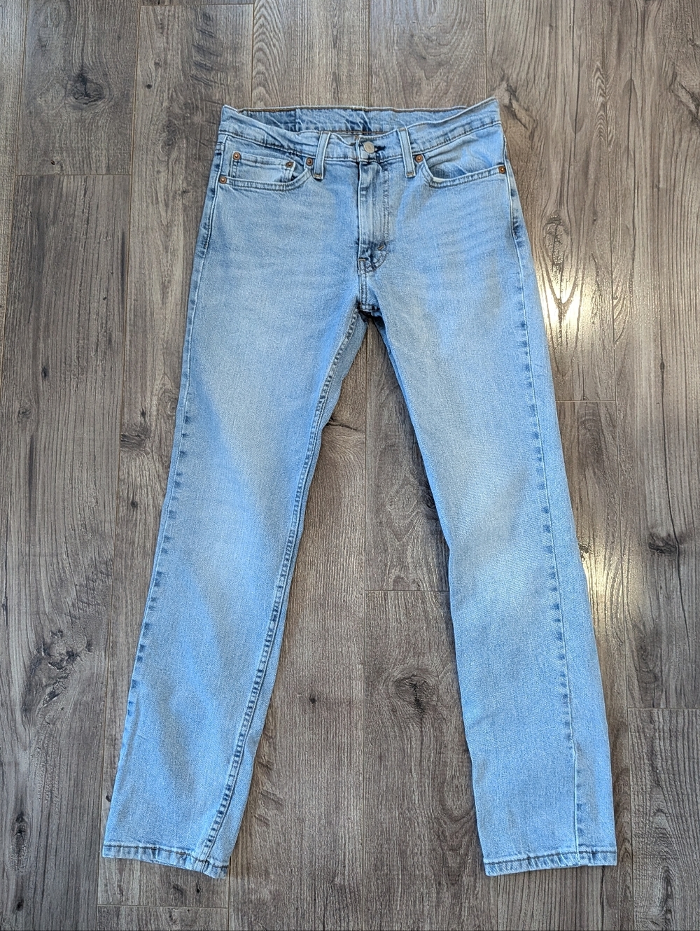 LEVI'S 511 Mens Light Wash Straight-Leg Jeans 32x32